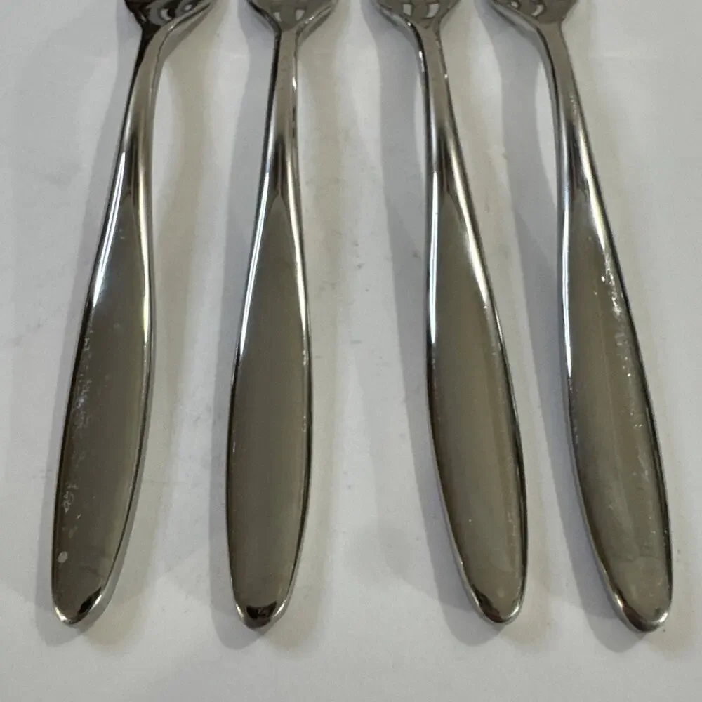 4 Gourmet Settings GS Ellipse 18/10 Stainless Salad Forks 7.5”